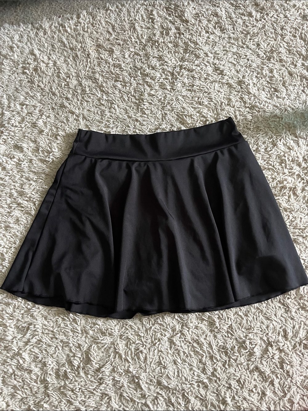 Women's Black Circle Skater Mini Skirt